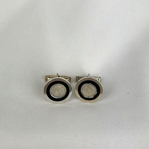 Vintage Mexican Taxco Silver Cuff Links